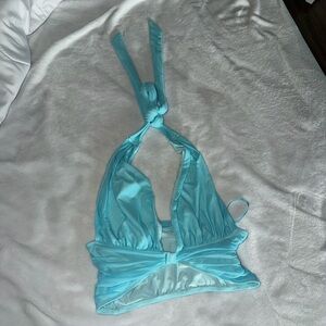 SHEIN Aqua Halter Top